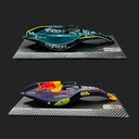 Ver imagem 1 de Conjunto 2 Miniaturas de Quadro Decorativos 33cm X 12,5cm Carro F1 Aston Mrtn Nº34 e Rb Nº4 - Gran B