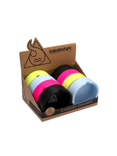 Cinzeiro Silicone Squadafum Redondo Tie Dye com 8 Unidades