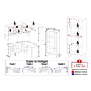 Ver imagem 4 de Kit Mesa de Costura 3 Gavetas 4 Nichos com Estante Retrô Multimóveis MP6107 Branco