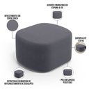 Ver imagem 5 de Kit 2 Puffs Decorativos Orgânico para Living Quarto 70cm Doha W01 Suede Cinza - Lyam Decor
