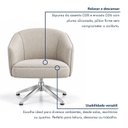 Ver imagem 5 de Kit 2 Poltronas Giratórias Linho Premium Base Alumínio Juliana