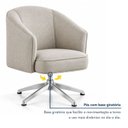 Ver imagem 6 de Kit 2 Poltronas Giratórias Linho Premium Base Alumínio Juliana