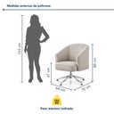 Ver imagem 3 de Kit 2 Poltronas Giratórias Linho Premium Base Alumínio Juliana