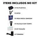 Ver imagem 2 de Pia Lavatório Plástico 4,8l Preta + Sifão Sanfonado Universal 61cm Preto + Torneira Preta + Veda Ros