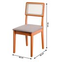 Ver imagem 4 de Kit Mesa de Jantar Santiago 136 Prato Giratorio e 6 Cadeiras Cinamomo/nevoa Boucle