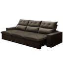 Ver imagem 6 de Sofá Retrátil Reclinável para Sala 4 Lugares 290cm Aires F04 Veludo Marrom Escuro - Lyam Decor