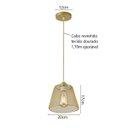 Ver imagem 2 de Pendente Aramado P/ Balcão Área Gourmet Aparador Quarto MBLED / Nordecor Teol Dourado 3 Pendentes