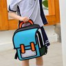 Mochila Infantil Escolar Kawaii Bolsa Escolar 2d de Ombro Desenho Animado em Quadrinhos:azulclaropq - 6