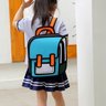 Mochila Infantil Escolar Kawaii Bolsa Escolar 2d de Ombro Desenho Animado em Quadrinhos:azulclaropq - 7