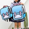 Mochila Infantil Escolar Kawaii Bolsa Escolar 2d de Ombro Desenho Animado em Quadrinhos:azulclaropq - 4