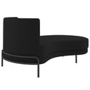Ver imagem 5 de Chaise Longue Divã 164cm Braço Direito Logus D06 Veludo Preto - Mpozenato