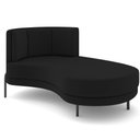 Ver imagem 1 de Chaise Longue Divã 164cm Braço Direito Logus D06 Veludo Preto - Mpozenato
