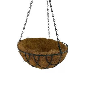 1 Vaso Fibra de Coco Suspenso Parede Pendente 40cm