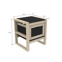 Ver imagem 5 de Mesa de Cabeceira Madeira Maciça Guará Yescasa Preto