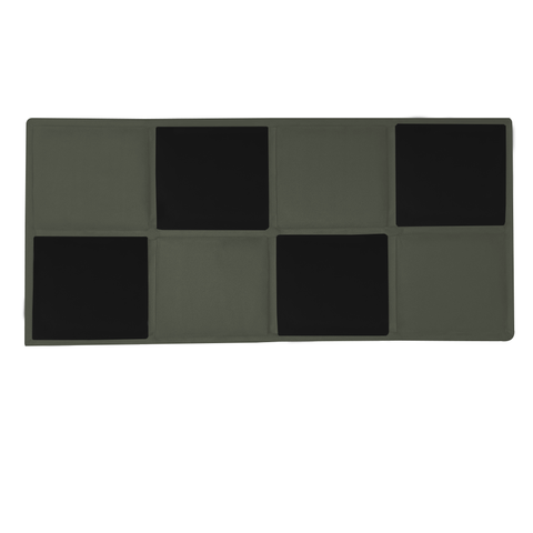 Painel Estofado Bianca 140 cm Para Cama Box Quarto Casal MV Estofados Suede Cinza Suede Preto