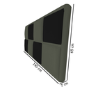 Ver imagem 2 de Painel Estofado Bianca 140 cm Para Cama Box Quarto Casal MV Estofados Suede Cinza Suede Preto