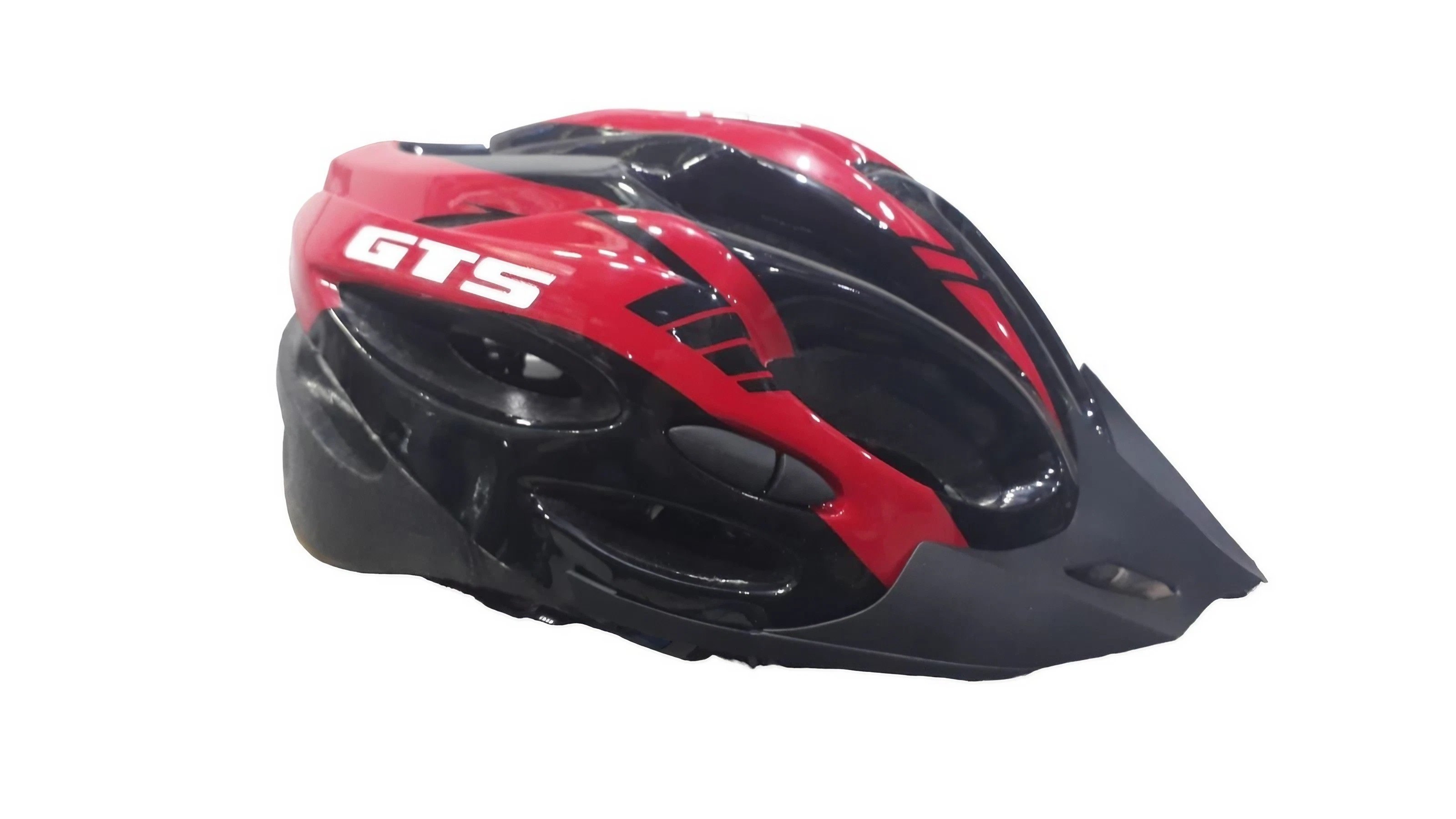 Capacete Com Sinalizador Led Ciclismo Mtb Vermelho Preto Deko:Vermelho/G - 2