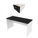 Ver imagem 2 de Escrivaninha Mesa Escritório 100CMX47CM 2 Gavetas 100cm Branca e Preto