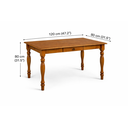 Ver imagem 5 de Mesa de Jantar ou Cozinha 120x80cm em Madeira Maciça com Gaveta e Pés Torneados – Made Wood