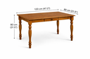 Ver imagem 5 de Mesa de Jantar ou Cozinha 120x80cm em Madeira Maciça com Gaveta e Pés Torneados – Made Wood