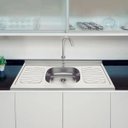 Ver imagem 2 de Pia de Apoio New Raggi 40 Aço Inox Natural 105x52x13cm - Tramontina 93040/527