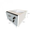 Ver imagem 4 de Escrivaninha Mesa Escritório 100CMX47CM 2 Gavetas 100cm Branca e Cinza Cristal