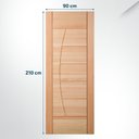 Ver imagem 2 de Folha de Porta Maciça em Eucalipto Acabamento Natural 210x90cm PM78 Solar Cruzeiro Portas
