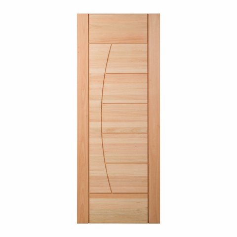 Folha de Porta Maciça em Eucalipto Acabamento Natural 210x90cm PM78 Solar Cruzeiro Portas