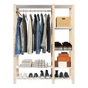 Ver imagem 2 de Arara de Roupas Guarda Roupa Solteiro com Prateleiras Mdp Branco Technox