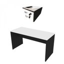 Ver imagem 2 de Escrivaninha Mesa Escritório 100CMX47CM 2 Gavetas 100cm Preto e Branca