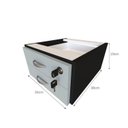 Ver imagem 4 de Escrivaninha Mesa Escritório 100CMX47CM 2 Gavetas 100cm Preto e Cinza Cristal