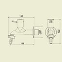Ver imagem 5 de Torneira Parede para Jardim e Tanque Bica Longa Minimal Advance 26563 Meber - Cromado