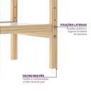 Ver imagem 5 de Conjunto Infantil com Escrivaninha e Cadeira Evolutiva Wave Casatema MadeiraOriginals Branco/Marrom