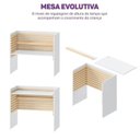 Ver imagem 7 de Conjunto Infantil com Escrivaninha e Cadeira Evolutiva Wave Casatema MadeiraOriginals Branco/Marrom