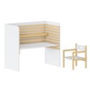 Ver imagem 2 de Conjunto Infantil com Escrivaninha e Cadeira Evolutiva Wave Casatema MadeiraOriginals Branco/Marrom