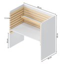 Ver imagem 3 de Conjunto Infantil com Escrivaninha e Cadeira Evolutiva Wave Casatema MadeiraOriginals Branco/Marrom