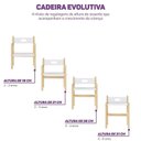 Ver imagem 4 de Conjunto Infantil com Escrivaninha e Cadeira Evolutiva Wave Casatema MadeiraOriginals Branco/Marrom