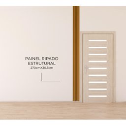 Painel Ripado Estrutural 270x30.5cm: 01 Unid. (0,82m²) Mdf - Talatto Painéis - Branco Tx - 4