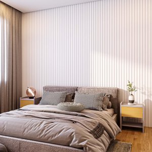 Painel Ripado Estrutural 270x30.5cm: 01 Unid. (0,82m²) Mdf - Talatto Painéis - Branco Tx