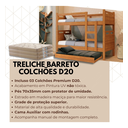 Ver imagem 2 de Beliche com Cama Auxiliar 03 Colchões D20 Treliche Completa Cor:Nature