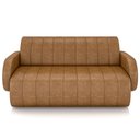 Ver imagem 3 de Sofá 2 Lugares Sala Living Orgânico 148cm Fávara K01 Couríssimo Whisky - Lyam Decor