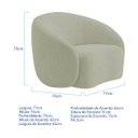 Ver imagem 4 de Kit Divã Recamier Orgânico França 250cm Lado Esquerdo e 2 Poltronas Amore Bouclé