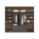 Ver imagem 6 de Guarda Roupa Casal 8 Portas e 6 Gavetas C/ Espelho Master 8.6 Jatoba/areia - Santos Andirá