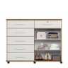 Cômoda Sapateira 6 Gavetas Sapateira Platina Lukaliam Freijo/off White - 2