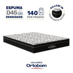 Colchão de Espuma D45 Ortobom Airtech Ortopillow 150 Casal 138cm - 3 Colchão de Espuma D45 Ortobom Airtech Ortopillow 150 Casal 138cm - 3
