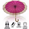 Guarda-chuva 16 Varetas Extra Grande Automático Rosa - 5