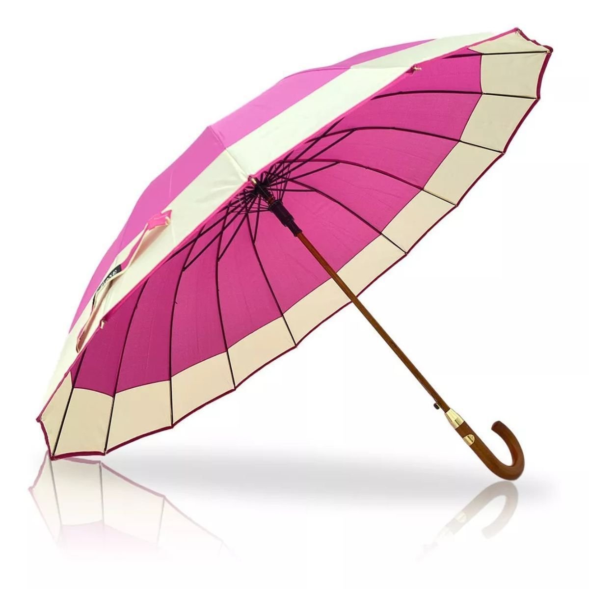 Guarda-chuva 16 Varetas Extra Grande Automático Rosa - 8