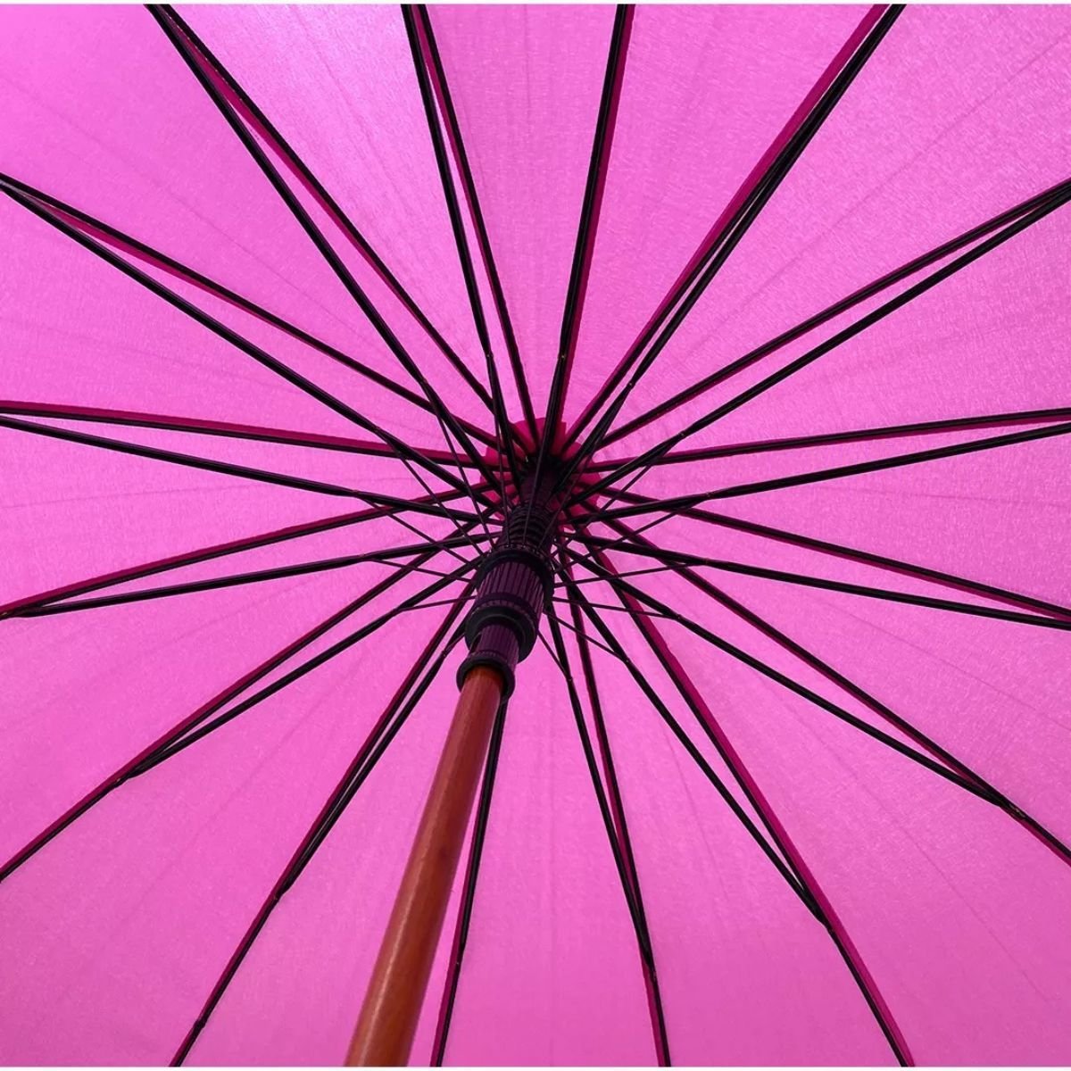 Guarda-chuva 16 Varetas Extra Grande Automático Rosa - 6