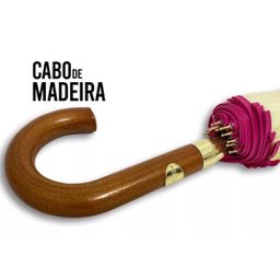 Guarda-chuva 16 Varetas Extra Grande Automático Rosa - 4