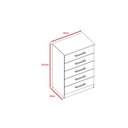 Ver imagem 3 de Cômoda 5 Gavetas Yellowstone Atacama Grafite - Aramóveis